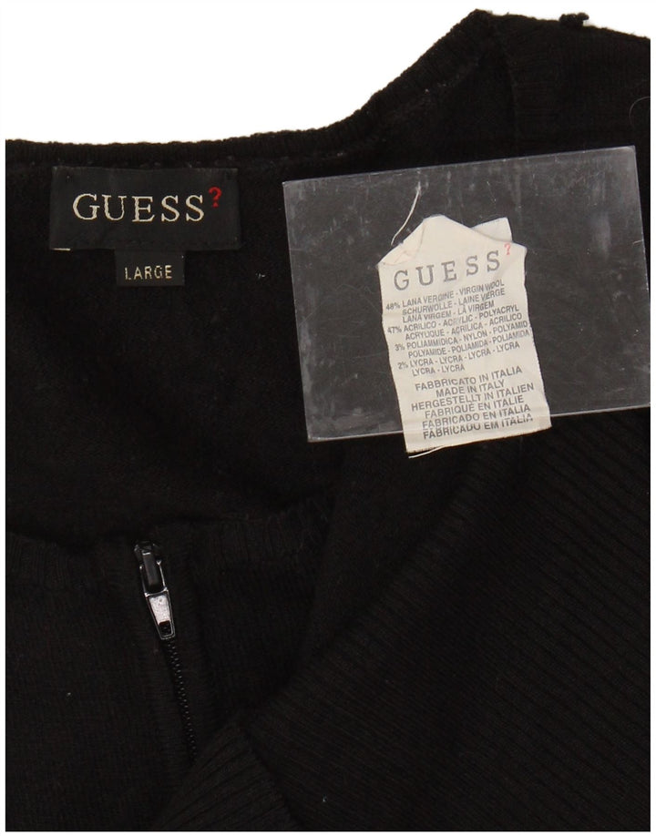 Pulover cardigan cu mâneci 3/4 pentru femei GUESS UK 14 mare negru