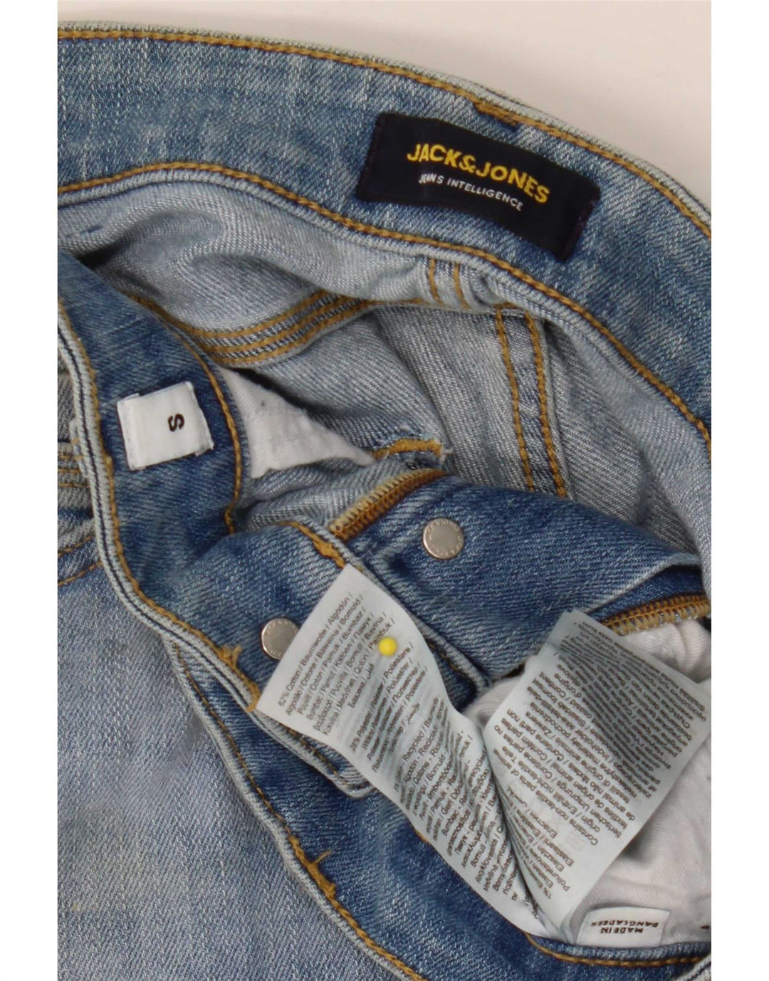 Pantaloni scurți Jack & Jones bărbați din denim mic W29 bumbac albastru