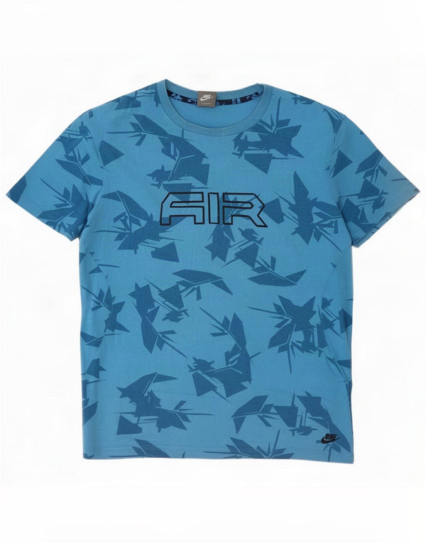 Nike Mens Graphic T-Shirt Top UK 42/44 Large Blue Cotton