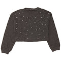 Pulover pentru femeie cu gât de barcă Zara UK 10 Poliester mic gri