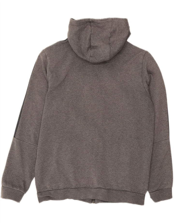 Pulover Adidas pentru bărbați, cu fermoar, bumbac mare, gri