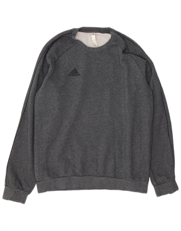 ADIDAS Mens Sweatshirt Jumper Large Grey Cotton