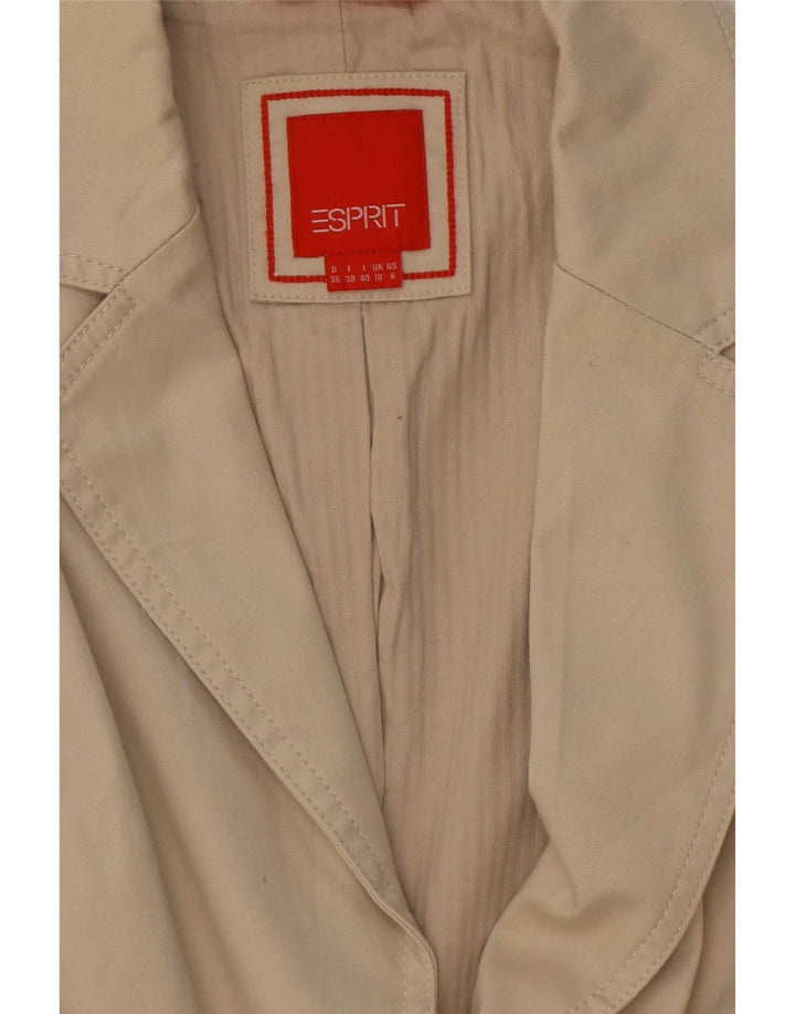 Sacou blazer pentru femei Esprit cu 2 nasturi UK 10, bumbac, bej mic