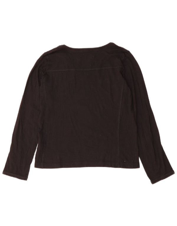 CHAMPION Top pentru femei Easy Fit cu mânecă lungă UK 10 Bumbac negru mic