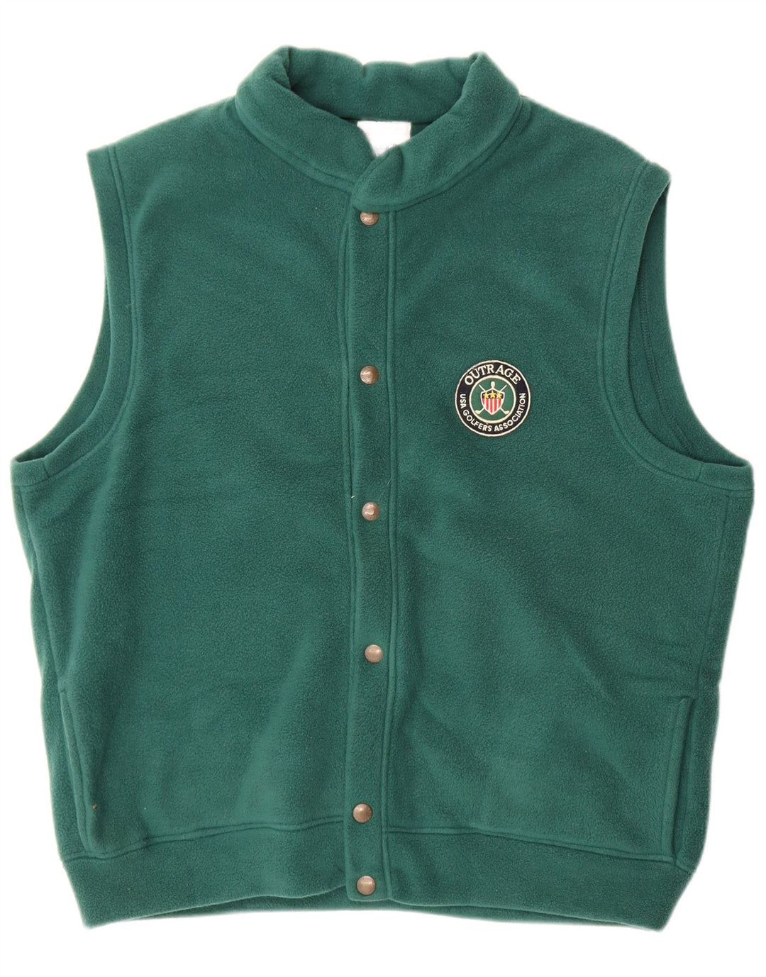 Outrage Mens Fleece Gilet UK 40 Large Green Poliester