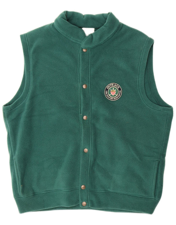 Outrage Mens Fleece Gilet UK 40 Large Green Poliester