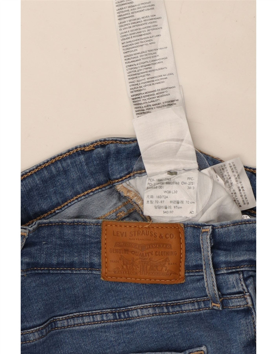 Blugi skinny cu talie mare 721 LEVI'S pentru femei W28 L30 albastru