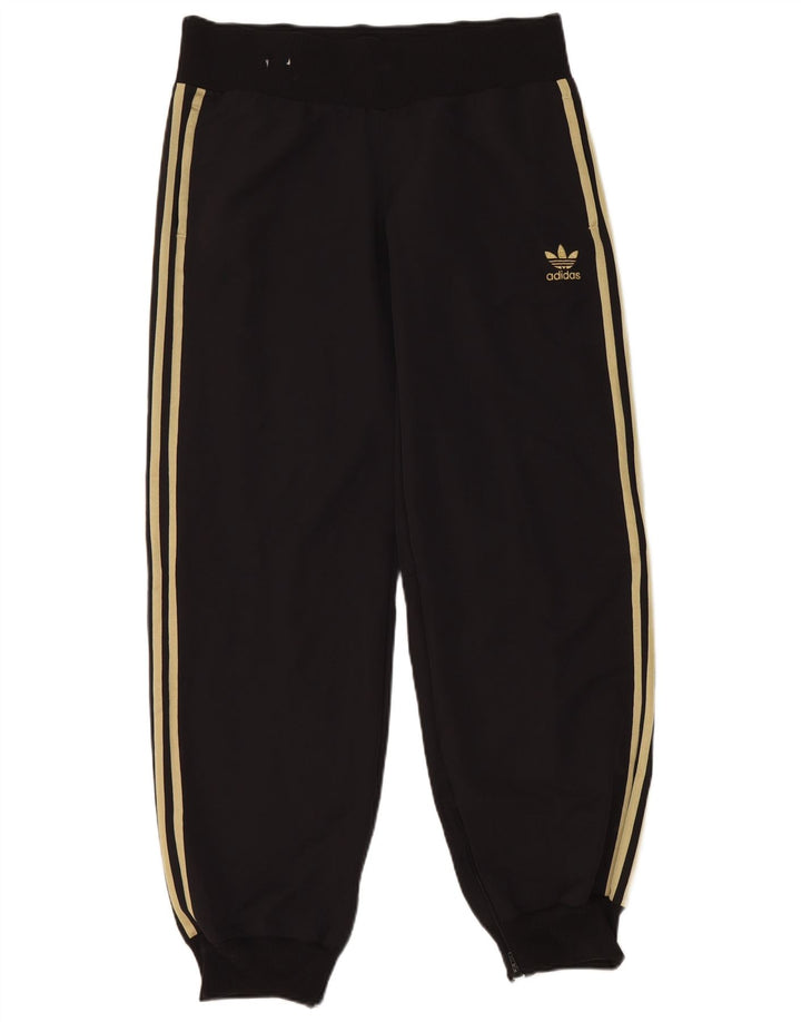Pantaloni de trening Adidas pentru femei Joggeri UK 14 Poliamidă neagră medie
