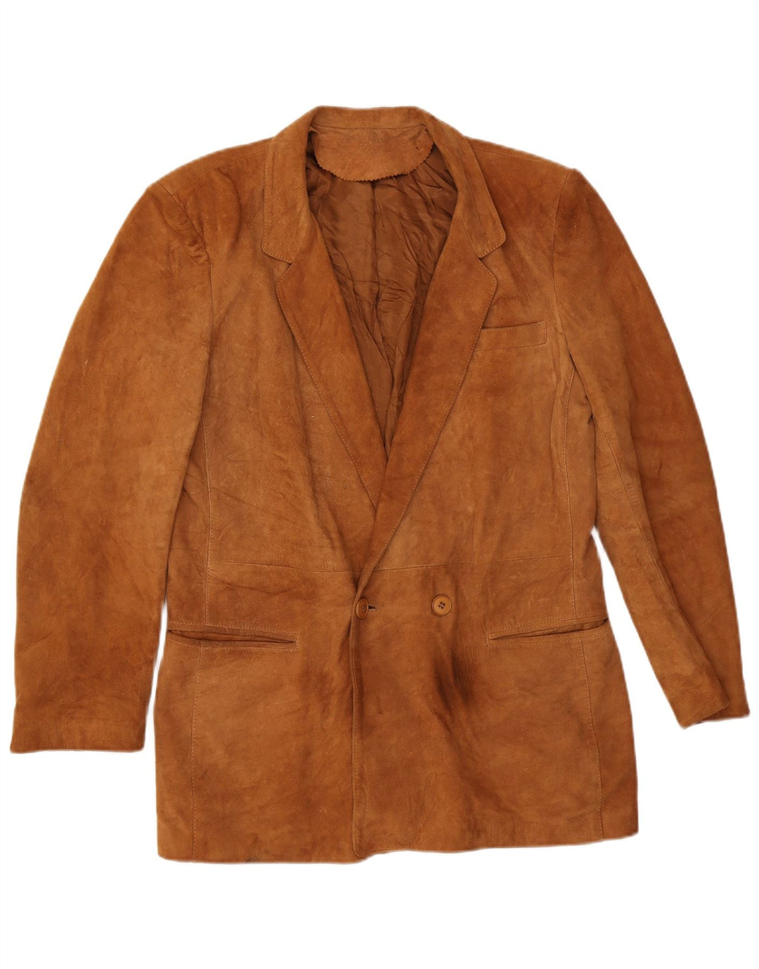 Jachetă vintage pentru bărbați de piele întoarsă în piele de căprioară, IT 52 XL maro