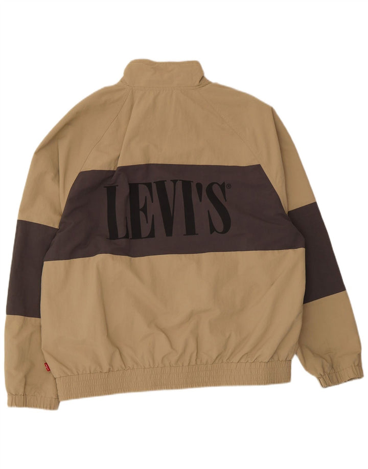 Geacă bomber cu grafică Levi's pentru bărbați UK 40 mare, bej, poliamidă color bloc