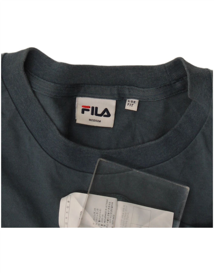 Tricou grafic pentru bărbați Fila Loose Fit Top Medium Blue