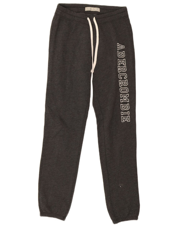 Abercrombie & Fitch Pantaloni de trening grafic pentru femei Joggeri UK 6 XS Gri