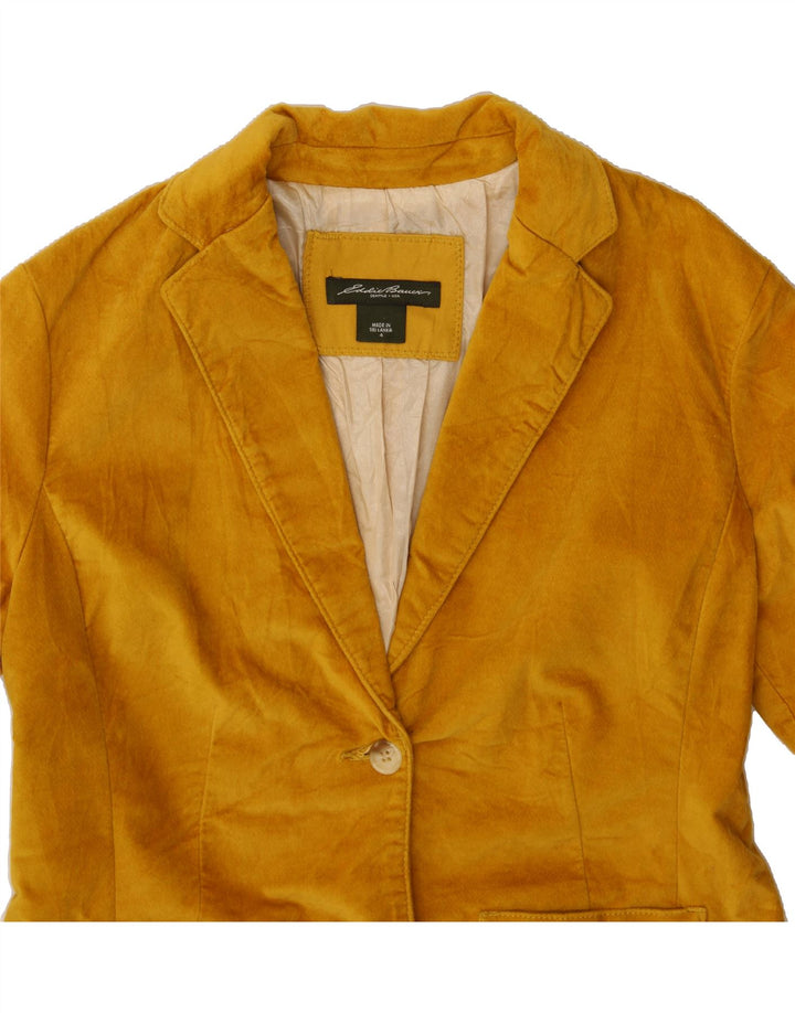 EDDIE BAUER Womens 2 Button Blazer Jacket US 4 Small Yellow Cotton Vintage Eddie Bauer and Second-Hand Eddie Bauer from Messina Hembry 
