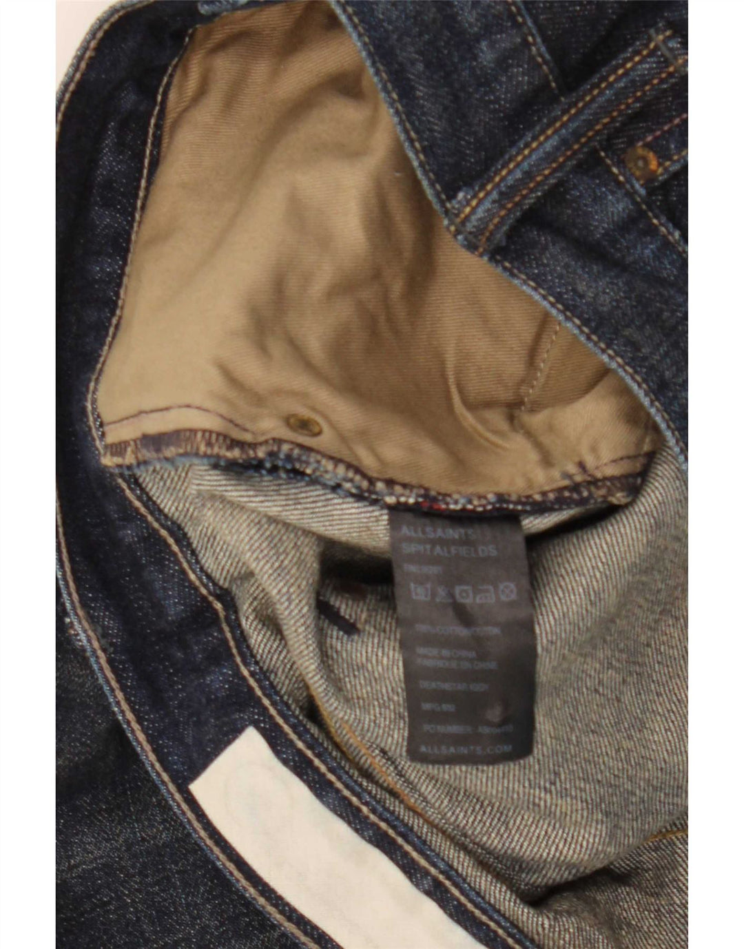 Blugi subțiri pentru bărbați All Saints L32 L33 Bumbac bleumarin