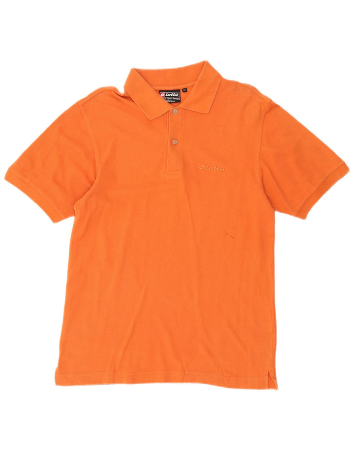 Tricou polo pentru bărbați Lotto, bumbac portocaliu mediu