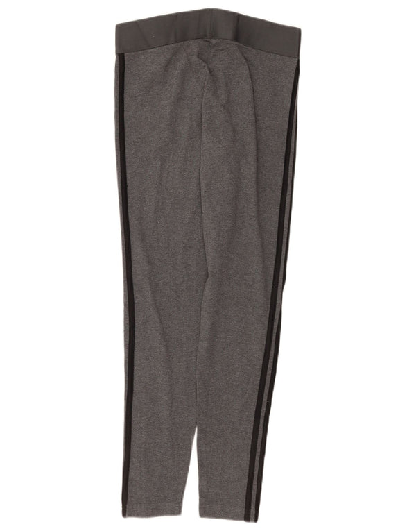 Leggings pentru femei Adidas UK 12/14 bumbac gri mediu