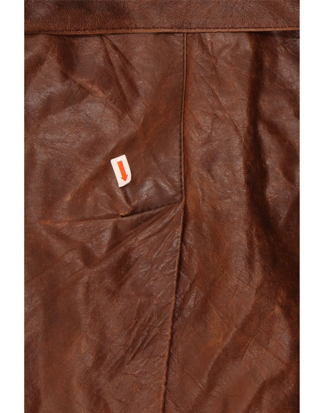 Palton din piele militară pentru bărbați VINTAGE IT 50 mare maro
