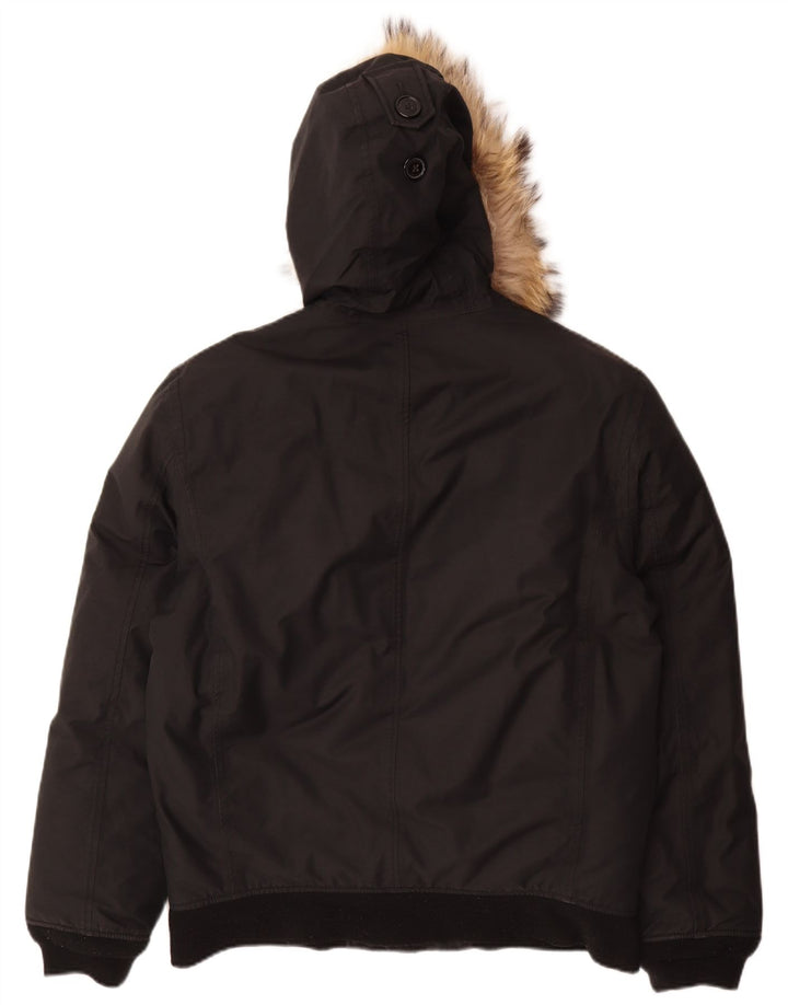 Jachetă bomber cu glugă Aigle pentru bărbați UK 38/40 bumbac mediu negru