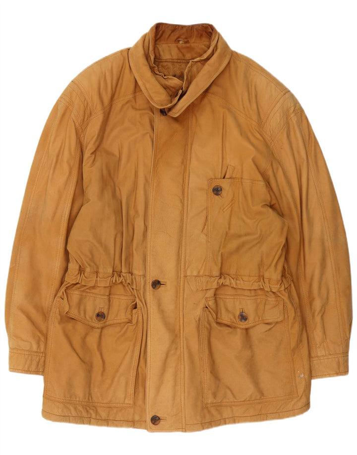 Geacă de piele vintage pentru bărbați IT 54 2XL Bej