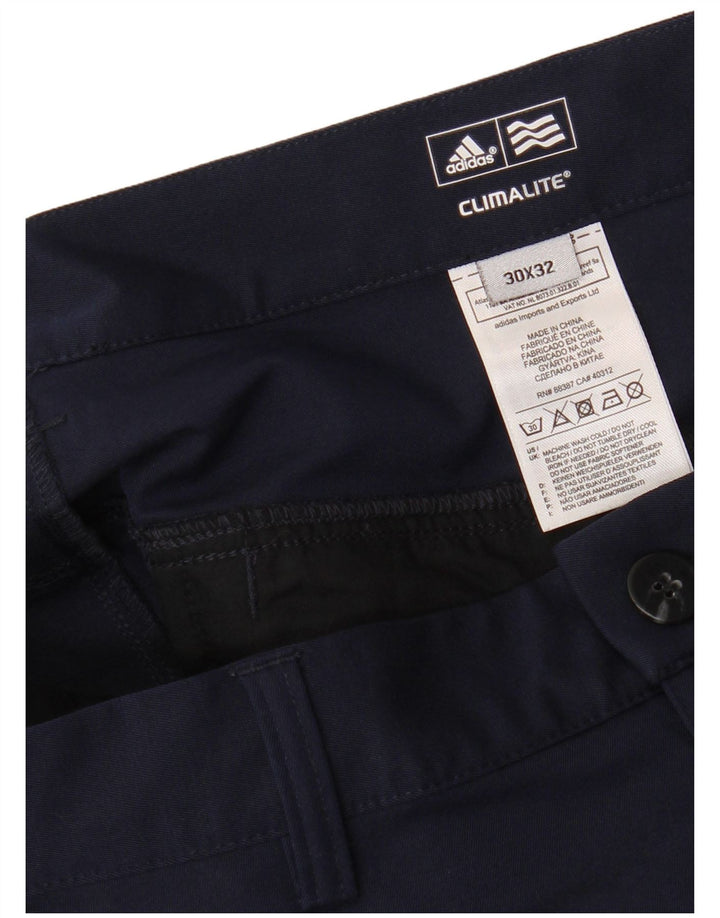 Pantaloni chino drepți Climalite ADIDAS pentru bărbați W30 L32 poliester bleumarin