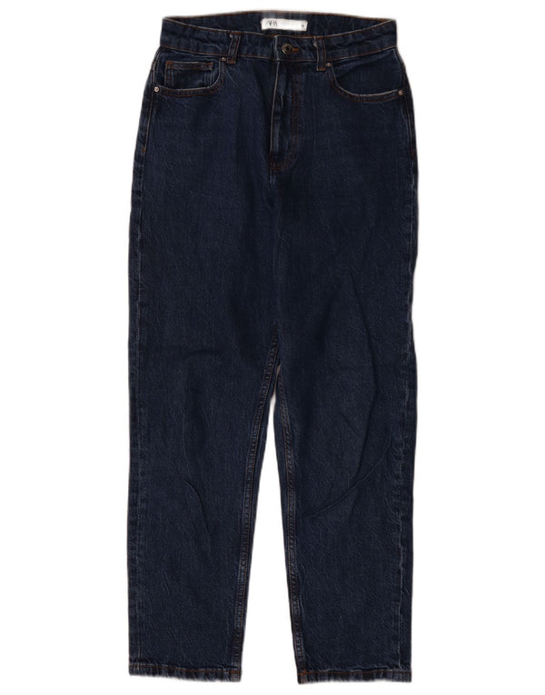 Blugi drepti pentru femei Zara EU 36 XS W26 L27 Bumbac bleumarin