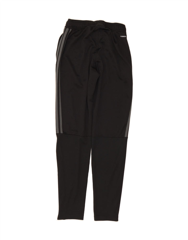 ADIDAS Boys Aeroready Tracksuit Trousers 13-14 Years Small Black Polyester Vintage Adidas and Second-Hand Adidas from Messina Hembry 