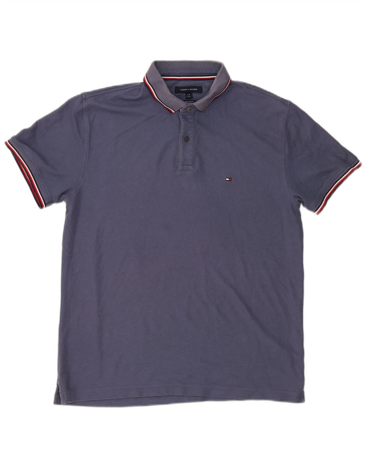 Tricou polo TOMMY HILFIGER pentru bărbați, mare, albastru, bumbac