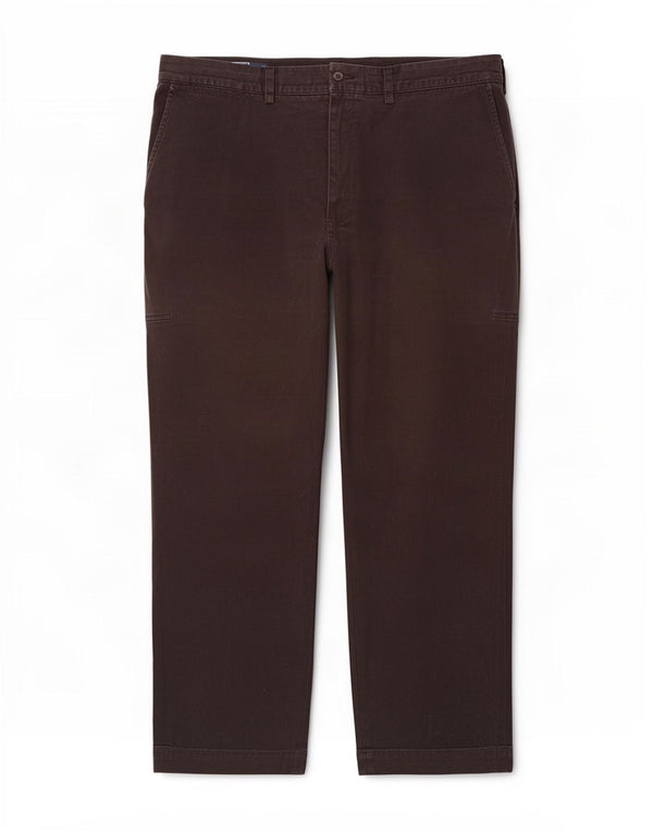 Pantaloni chino mari drepti pentru bărbați Polo Ralph Lauren L40 L30 bumbac maro