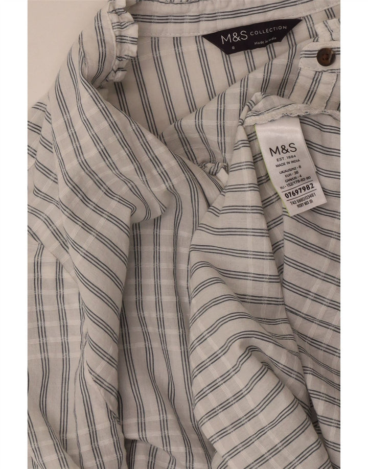 Cămașă pulover supradimensionată pentru femei Marks & Spencer UK 8 Small White Check