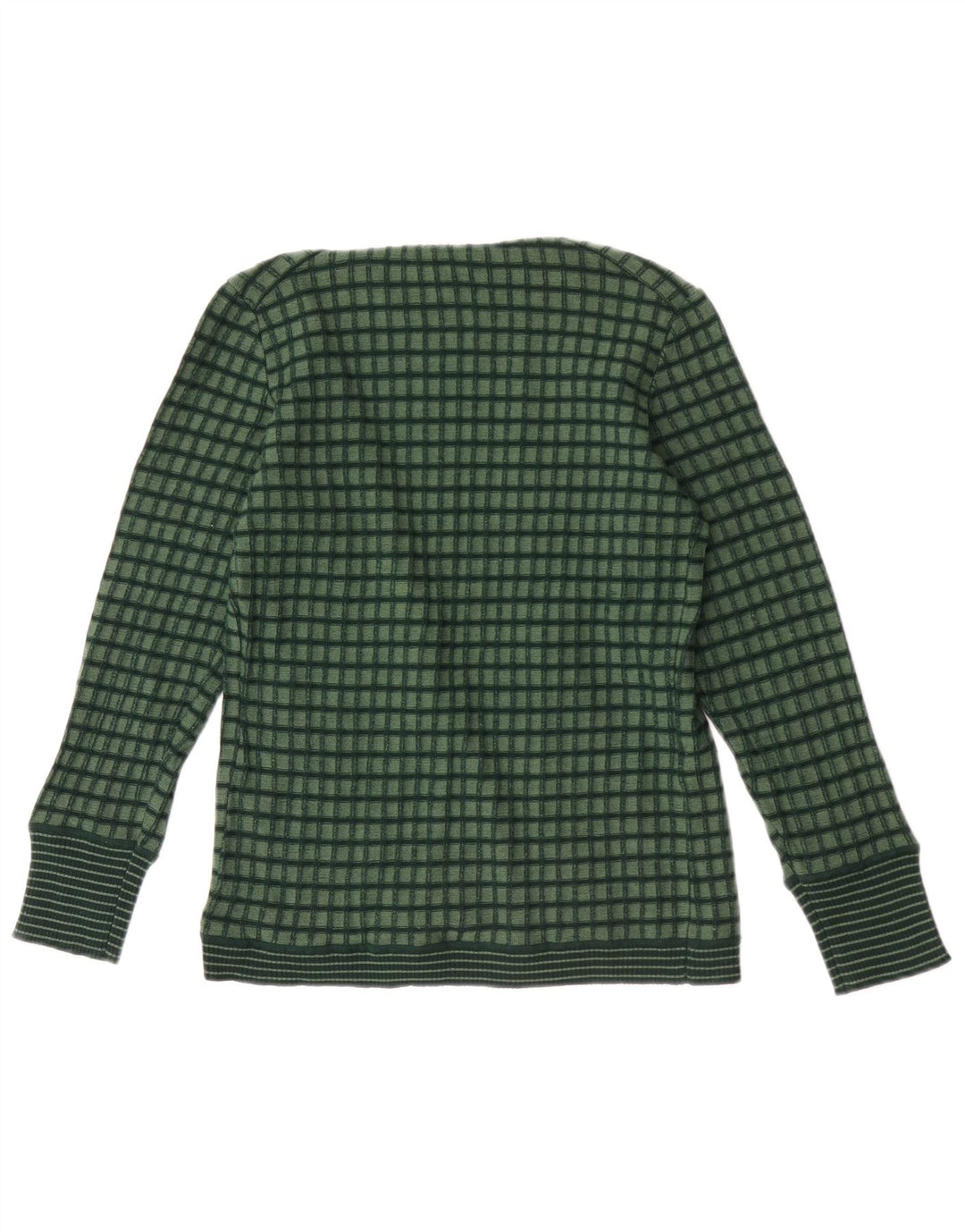 Pulover Vintage cardigan deschis pentru femei IT 44 Medium Green Check