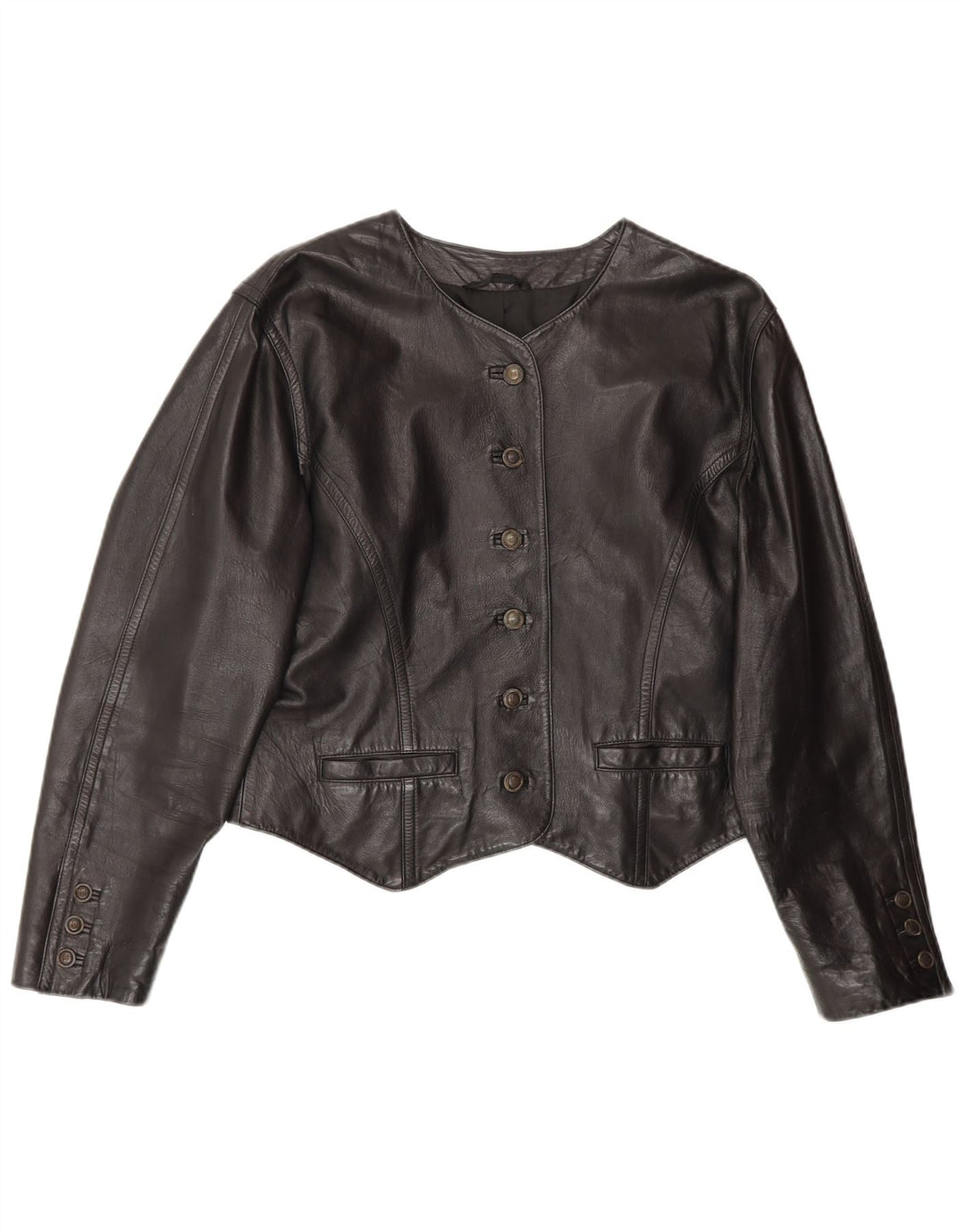 Jachetă din piele pentru femei BOGNER UK 14 Medium Black