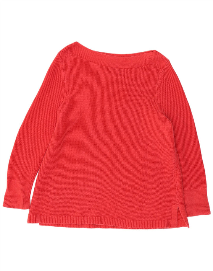 WHITE STUFF Pulover pentru femei cu gât de barcă UK 22 3XL Bumbac roșu