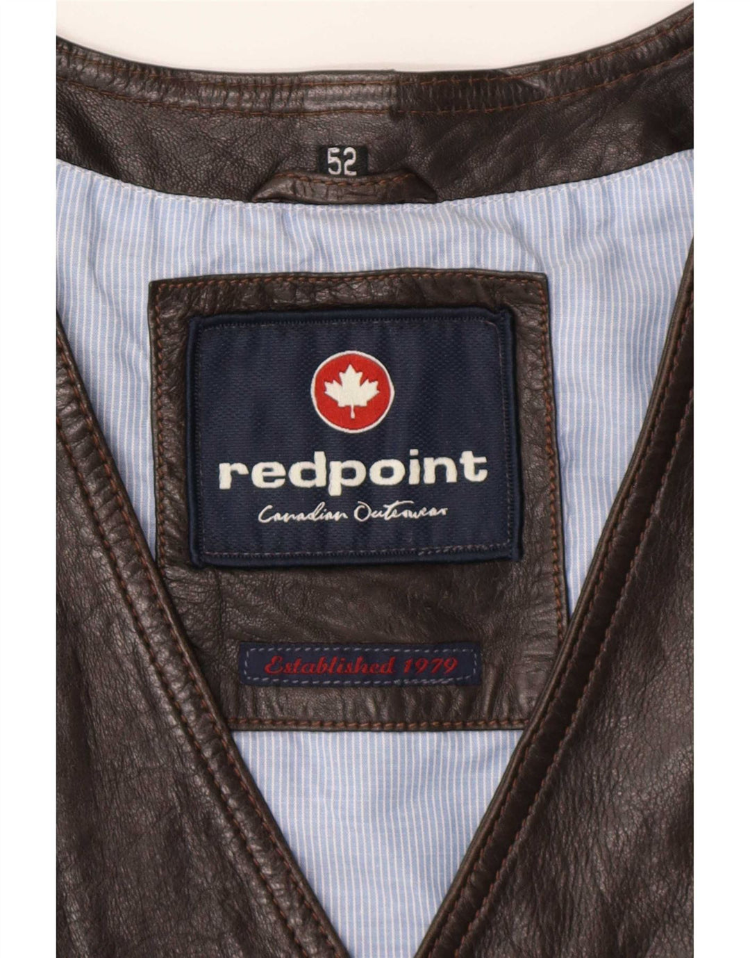 Redpoint Gilet din piele pentru bărbați IT 52 XL Maro