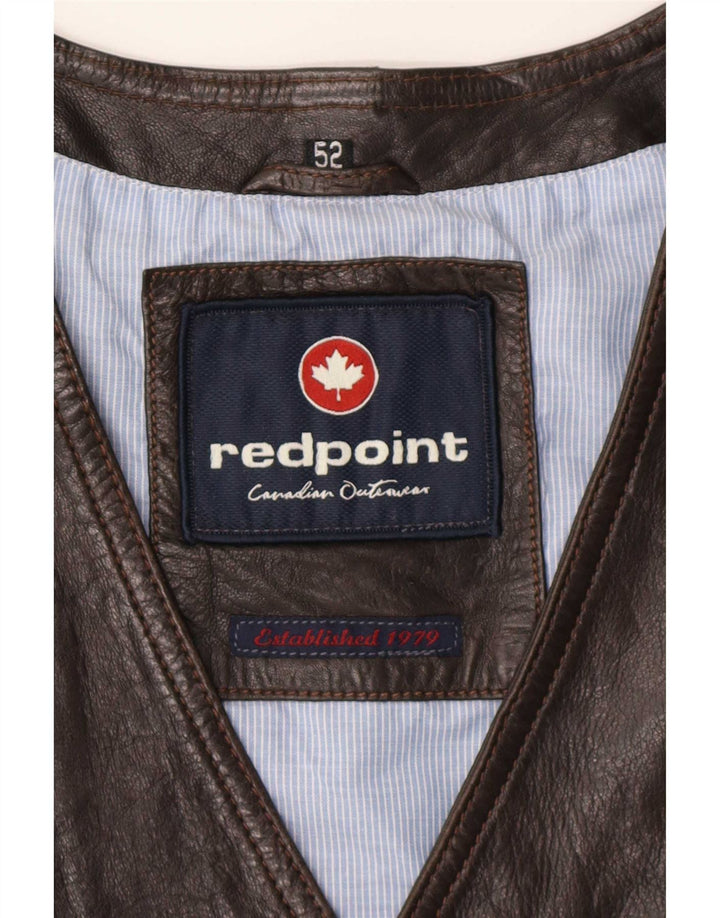 Redpoint Gilet din piele pentru bărbați IT 52 XL Maro