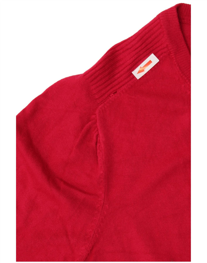 Marks & Spencer Pulover Crop Cardigan pentru femei UK 16 Viscoză mare roșie