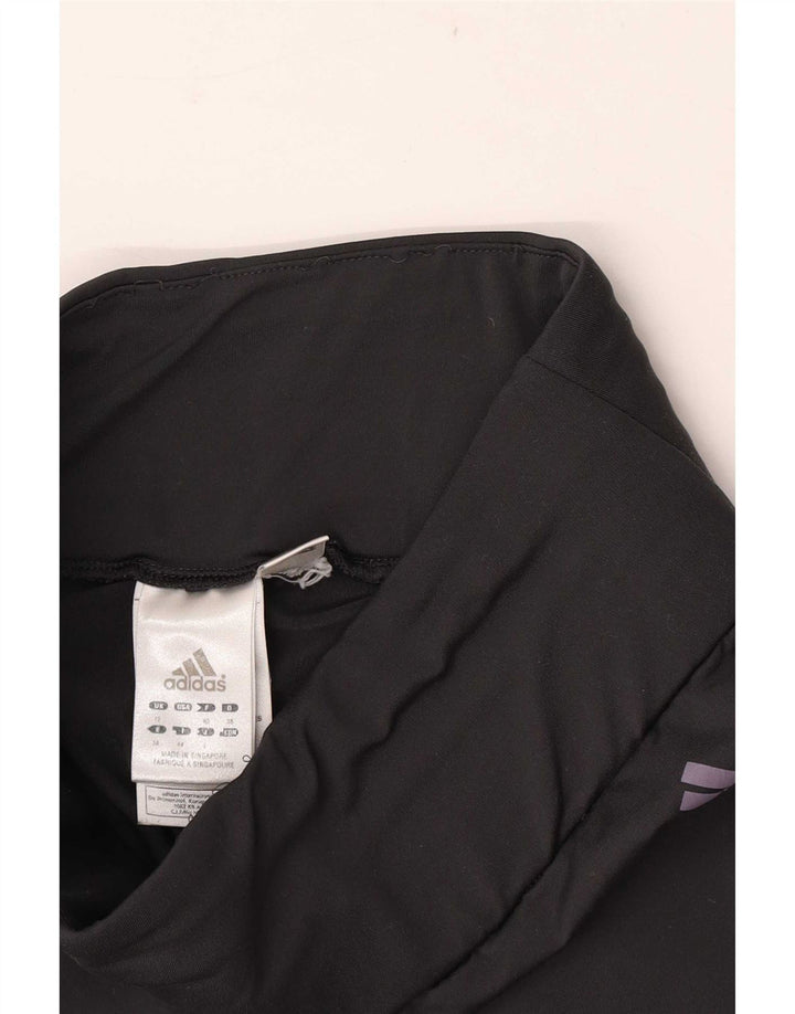 Leggings Capri Adidas pentru femei UK 12 Medium Black Poliester Sports