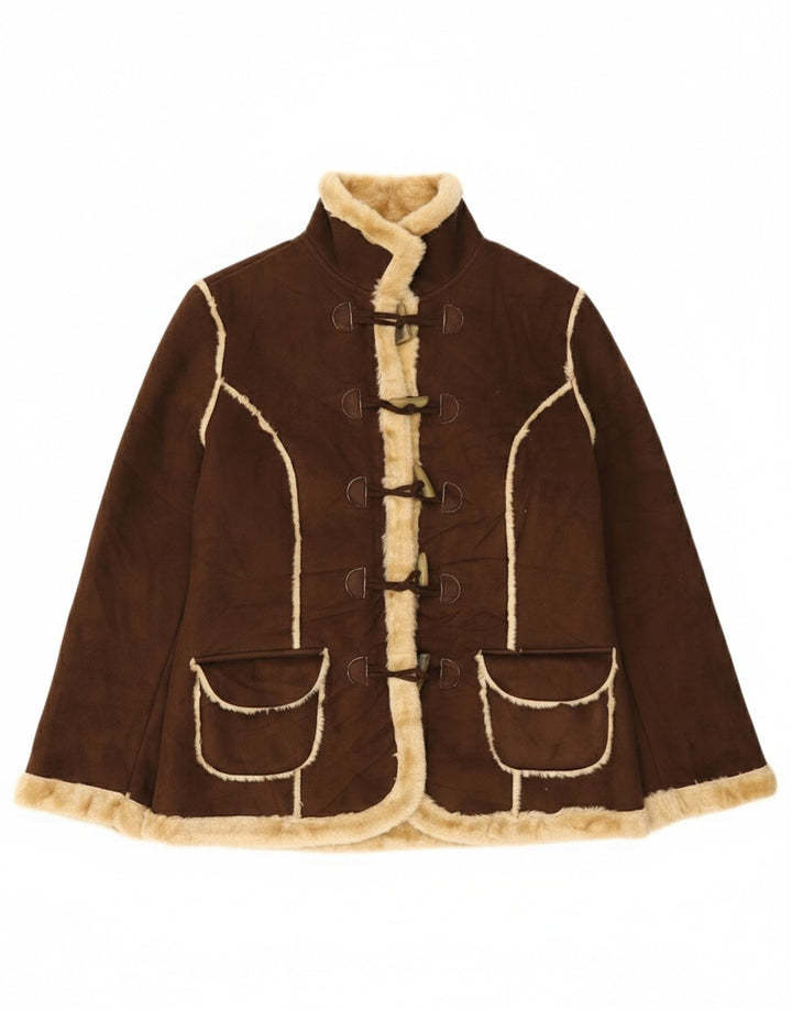 Jachetă din shearling pentru femei Vivien Caron UK 16 mare maro