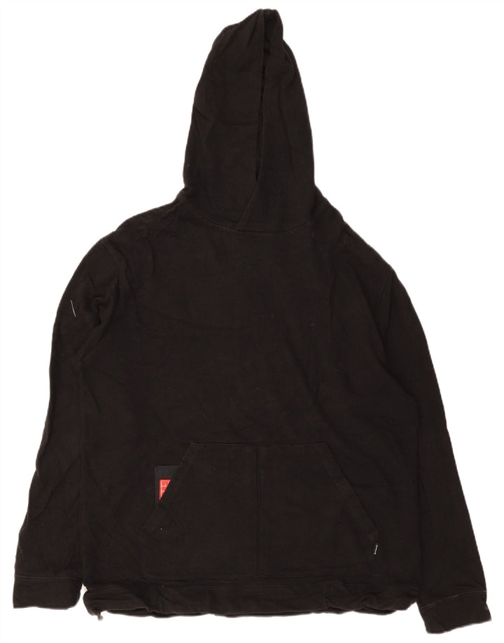 Pulover Hurley pentru bărbați, bumbac mare, negru