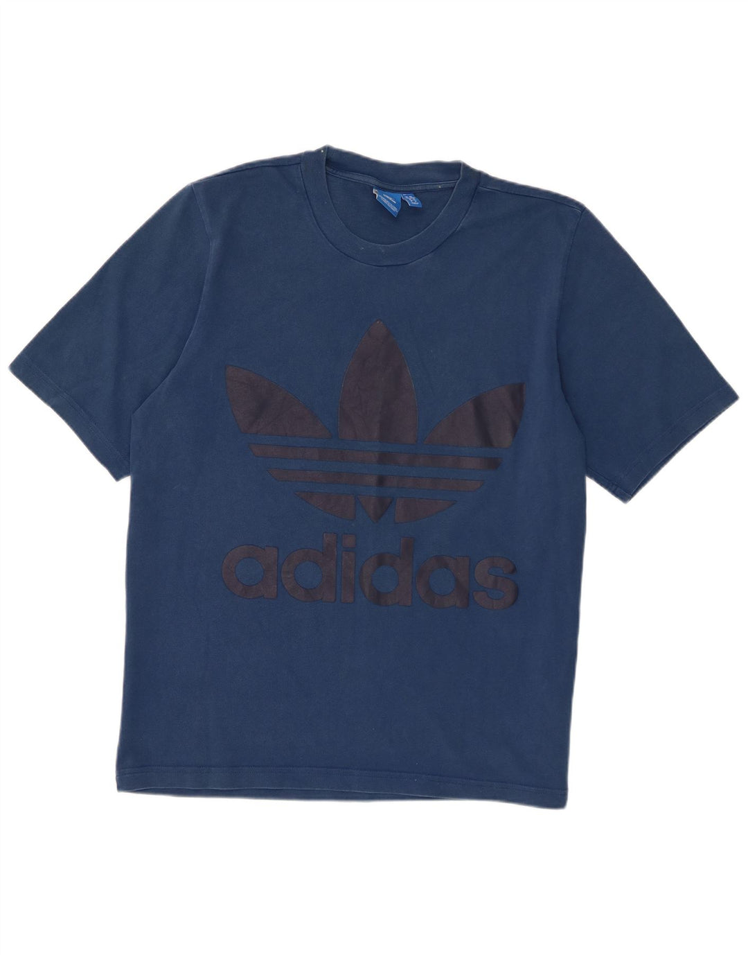 Tricou grafic pentru bărbați Adidas Top mediu din bumbac bleumarin