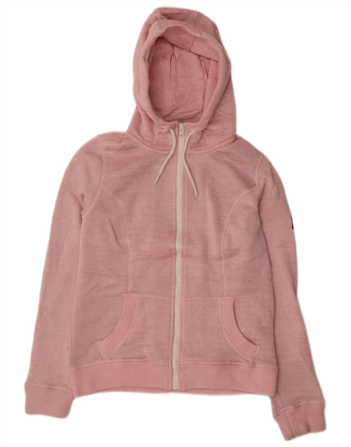 Pulover Superdry pentru femei cu fermoar, UK 16, poliester roz mare