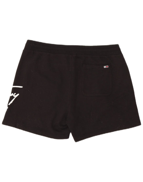 Pantaloni scurți sport grafic Tommy Hilfiger XL, bumbac negru
