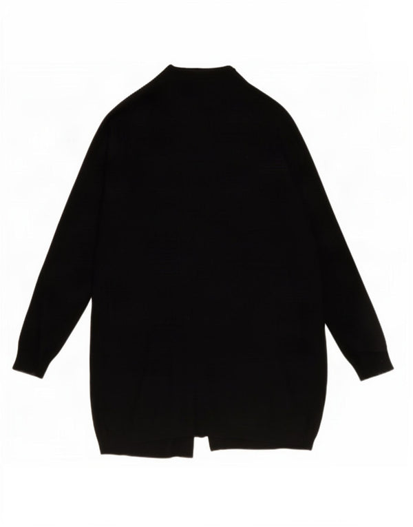 Marks & Spencer Womens Open Cardigan Sweater UK 14 Medium Black Viscose