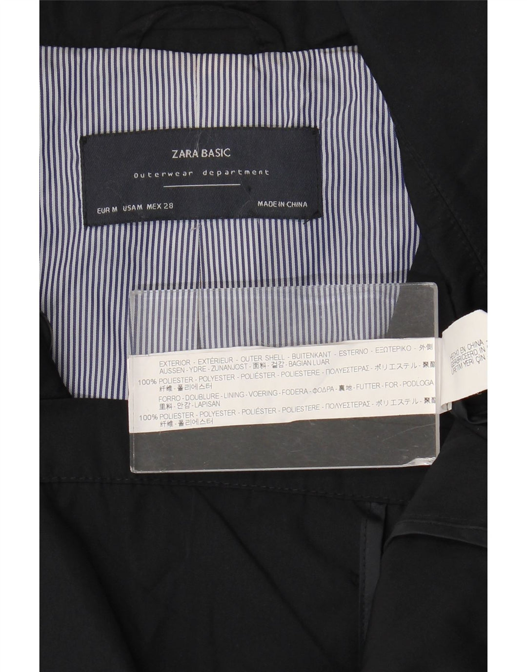 Palton pentru femei Zara UK 14 Medium Bleumarin Poliester