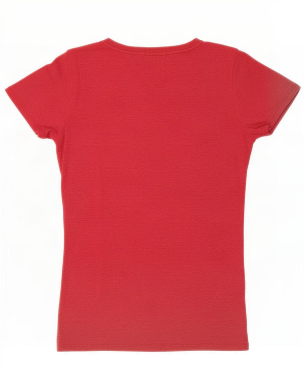Tricou grafic Tommy Hilfiger pentru femei Top UK 12 Medium Red