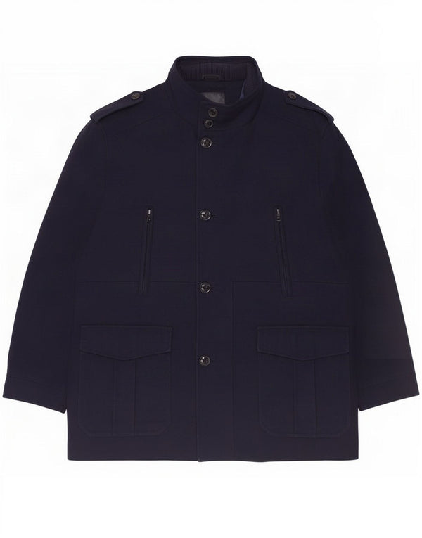 Palton militar cu autograf Marks & Spencer pentru bărbați UK 42 XL bleumarin