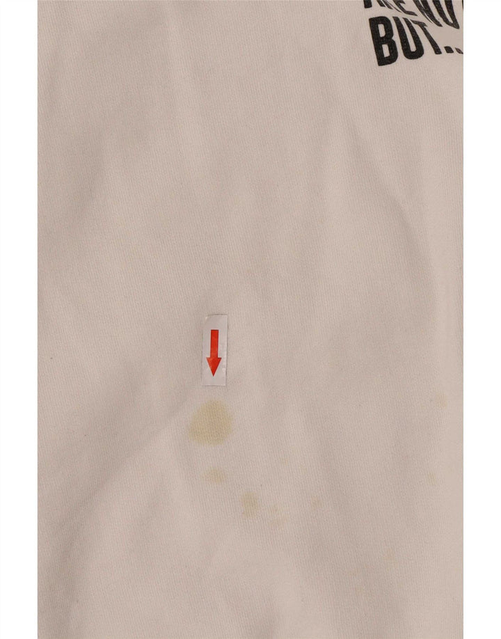 Pulover pentru damă Zara, cu grafic Regular Fit, mare, alb