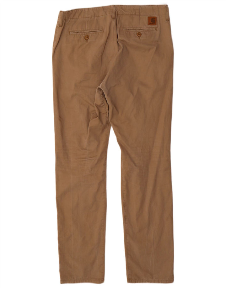 Pantaloni chino slim pentru bărbați CARHARTT L34 L32 bumbac bej