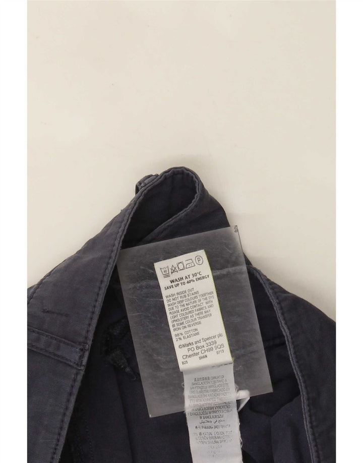 Pantaloni tăiați pentru femei Marks & Spencer UK 12 Medium W32 L24 Bleumarin