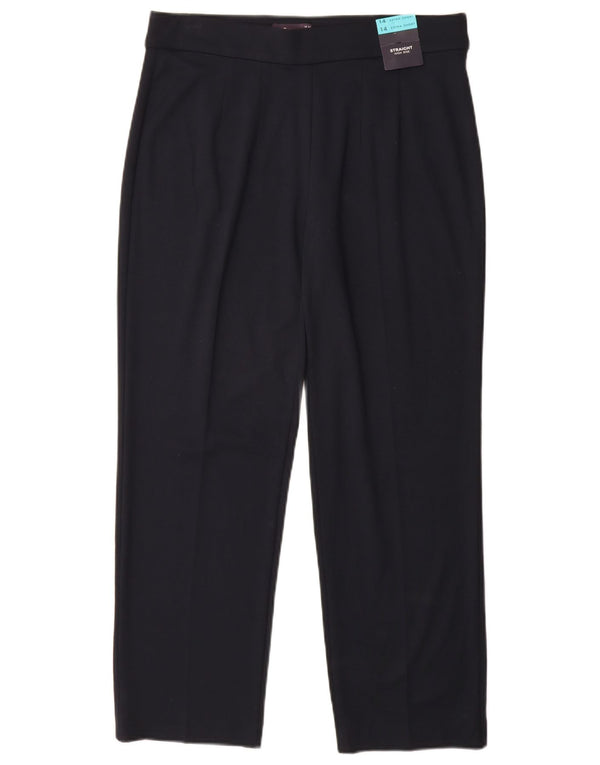Pantaloni casual pentru femei Marks & Spencer UK 14 Large W32 L29 Bleumarin