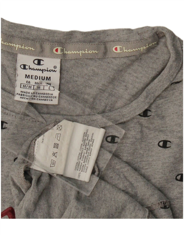 Tricou grafic CHAMPION pentru femei Top UK 12 Medium Gri Bumbac